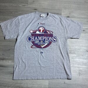 MLB Philadelphia Phillies 2008 World Series Champions T-Shirt sz XL